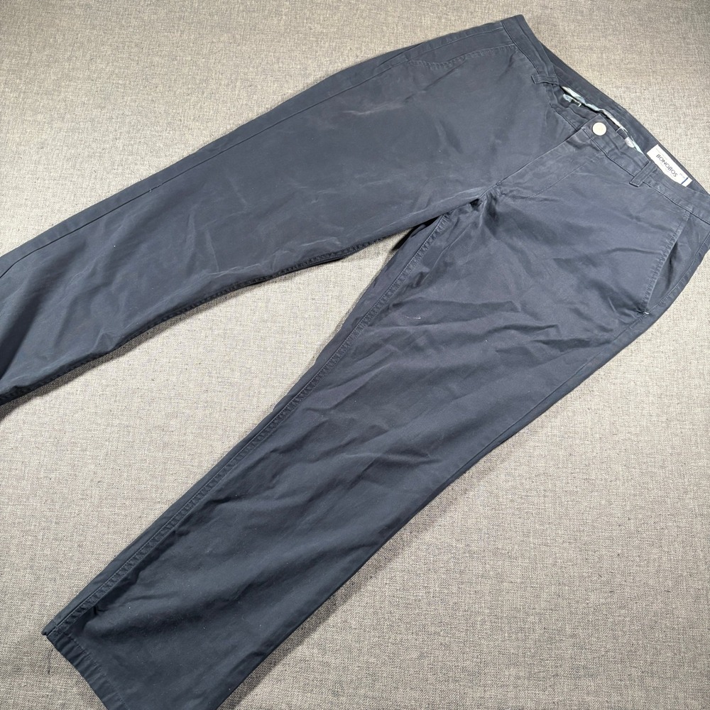 Bonobos Washed Chinos Men 34x30 Navy Blue Slim Straight Leg Pants